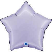 18" Grabo Satin Lilac Star Foil Balloons
