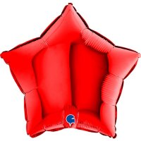 18" Grabo Red Star Foil Balloons