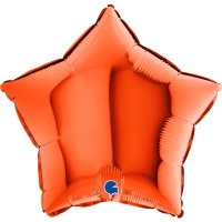 18" Grabo Orange Star Foil Balloons
