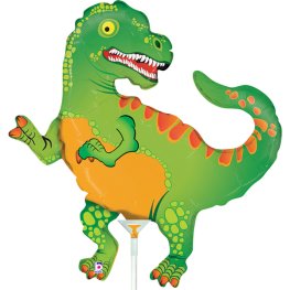 (image for) 14" Dinosaur Air Fill Mini Shape Balloons