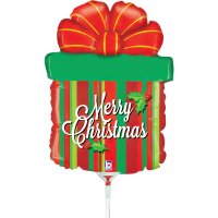 (image for) 14" Christmas Present Air Fill Foil Balloons