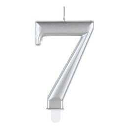 (image for) Metallic Silver Number 7 Candle