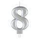 (image for) Metallic Silver Number 8 Candle