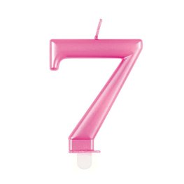 (image for) Metallic Pink Number 7 Candle