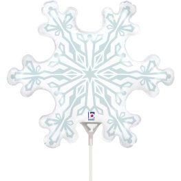 (image for) 14" White Snowflake Air Filled Foil Balloons