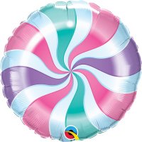 (image for) 18" Candy Pastel Swirl Foil Balloons