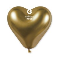 (image for) 12" Shiny Gold Heart Latex 25pk