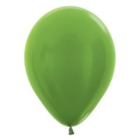 5" Metallic Lime Green Latex Balloons 100pk