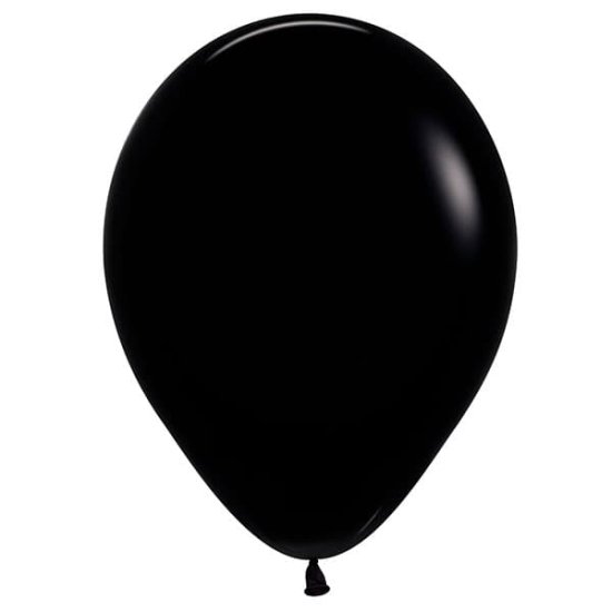 (image for) 18" Fashion Black Latex Balloons 25pk