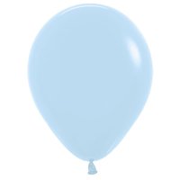 (image for) 18" Pastel Matte Blue Latex Balloons 25pk