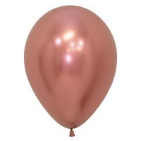 12" Reflex Rose Gold Latex Balloons 50pk