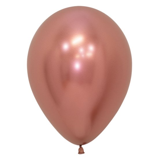 (image for) 12" Reflex Rose Gold Latex Balloons 50pk