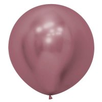 24" Reflex Pink Latex Balloons 3pk