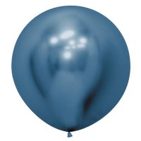 24" Reflex Blue Latex Balloons 3pk