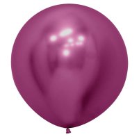 24" Reflex Fuchsia Latex Balloons 3pk