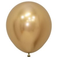 (image for) 18" Reflex Gold Latex Balloons 15pk