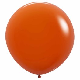 (image for) 24" Fashion Sunset Orange Latex Balloons 3pk