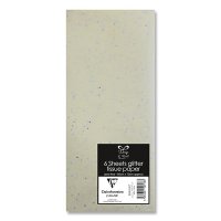 (image for) Cream Glitter Tissue Paper Sheets 6pk