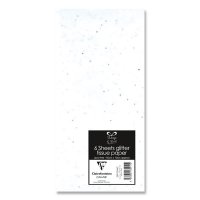 White Glitter Tissue Paper Sheets 6pk
