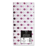 Pink Foil Tissue Paper Sheets 3pk