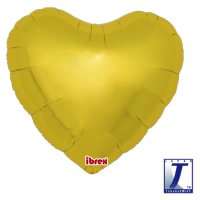 14" Metallic Gold Heart Foil Balloons Pack of 5