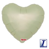 14" Metallic Ivory Heart Foil Balloons Pack of 5