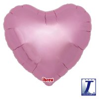 14" Metallic Pink Heart Foil Balloons Pack of 5
