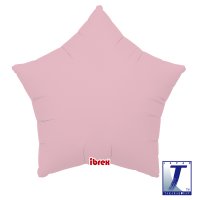 14" Pastel Pink Ibrex Star Foil Balloons Pack Of 5