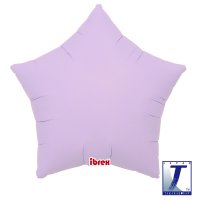 14" Pastel Lavender Ibrex Star Foil Balloons Pack Of 5
