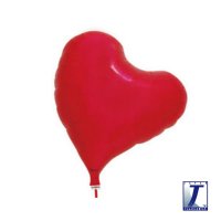 14" Metallic Red Sweet Heart Foil Balloons Pack Of 5