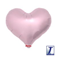 14" Metallic Light Pink Jelly Hearts Foil Balloons Pack of 5