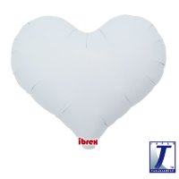 14" White Jelly Heart Foil Balloons Pack of 5