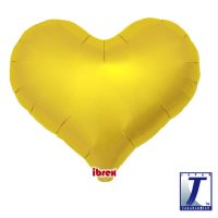 14" Metallic Gold Jelly Hearts Foil Balloons Pack of 5
