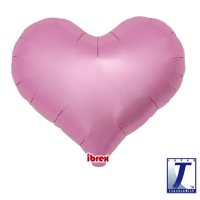 14" Metallic Pink Jelly Hearts Foil Balloons Pack of 5