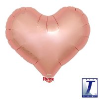 14" Rose Gold Jelly Heart Foil Balloons Pack of 5