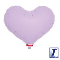 14" Matte Pastel Lavender Jelly Heart Foil Balloons Pack of 5