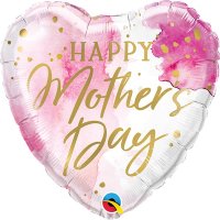 (image for) 18" Mothers Day Pink Watercolour Foil Balloons