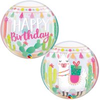 22" Llama Birthday Party Single Bubble Balloons