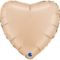 22" Grabo Satin Nude Heart Shape Foil Balloons