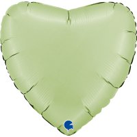(image for) 22" Grabo Satin Olive Green Heart Shape Foil Balloons