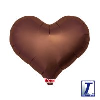 18" Metallic Brown Jelly Hearts Foil Balloons Pack Of 5