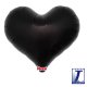 (image for) 18" Metallic Black Jelly Heart Foil Balloons Pack of 5