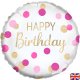 (image for) 18" Pink & Gold Confetti Happy Birthday Foil Balloons