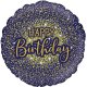 (image for) 18" Happy Birthday Blue Glitter Foil Balloons