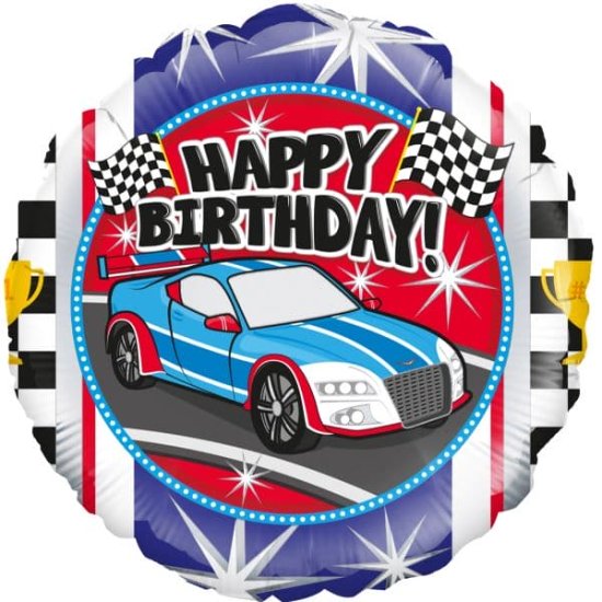 (image for) 18" Sports Car Birthday Foil Balloons