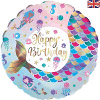18" Shimmering Mermaid Birthday Foil Balloons