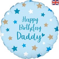 (image for) 18" Happy Birthday Daddy Holographic Foil Balloons