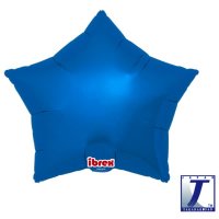 25" Metallic Blue Star Foil Balloons Pack Of 5