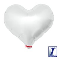 (image for) 25" Metallic Silver Jelly Hearts Foil Balloons Pack Of 5