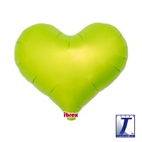 25" Metallic Lime Green Jelly Hearts Foil Balloons Pack Of 5